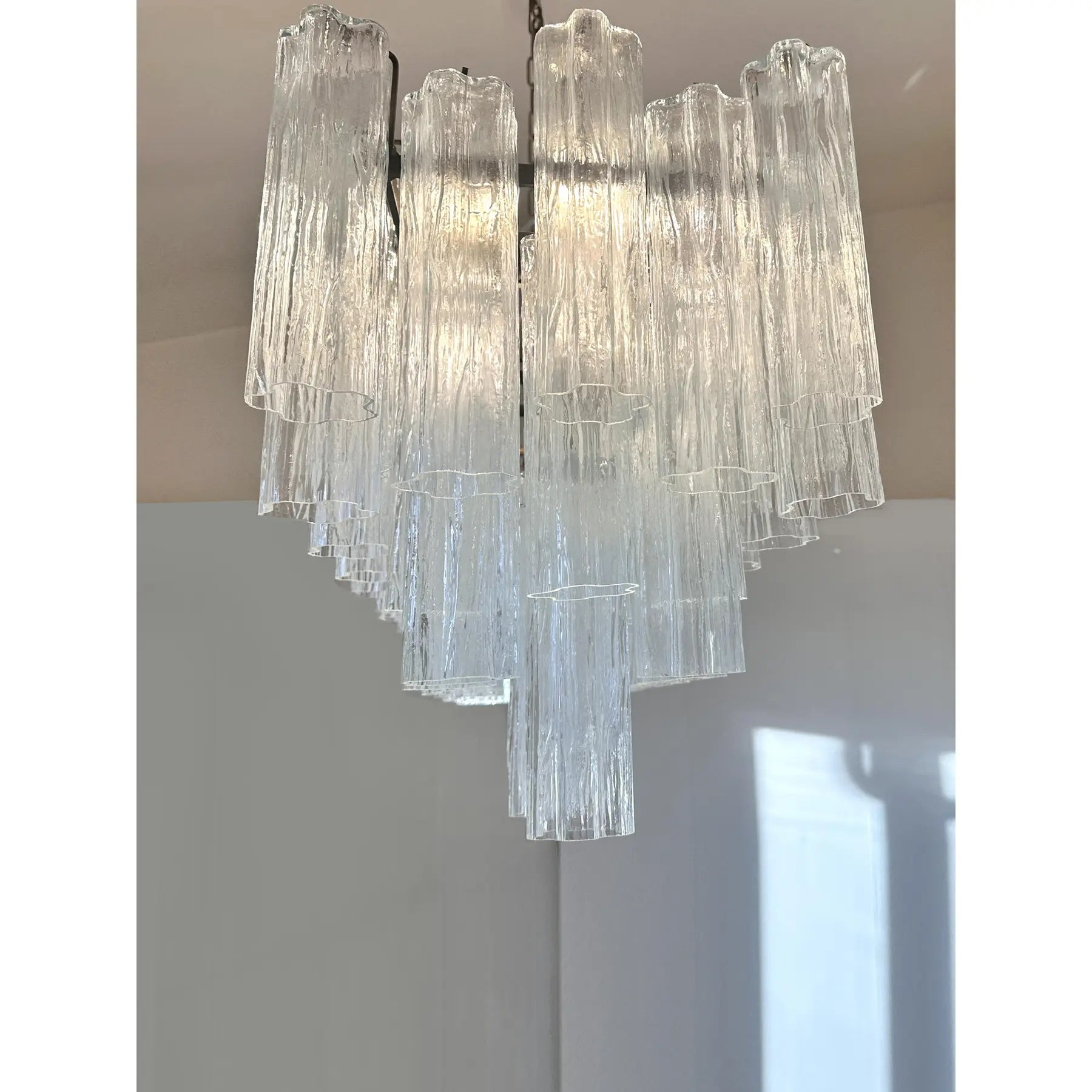 VORELLI Maddalena Tronchi Murano Glass Rectangular Chandelier - Tronchi Murano Glass image 3