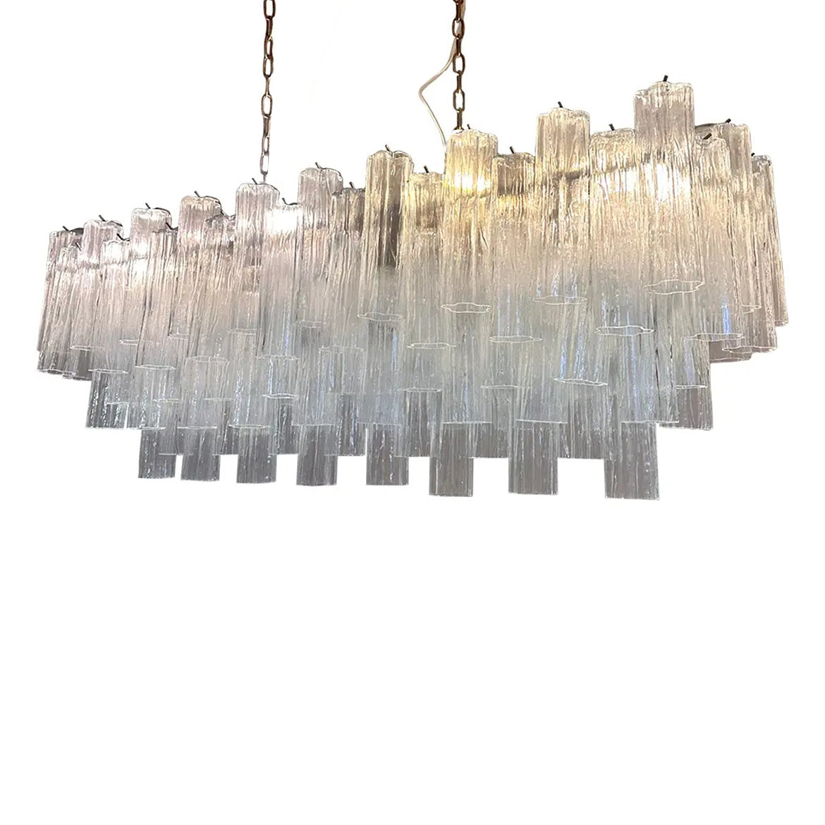 VORELLI Maddalena Tronchi Murano Glass Rectangular Chandelier - Tronchi Murano Glass image 2