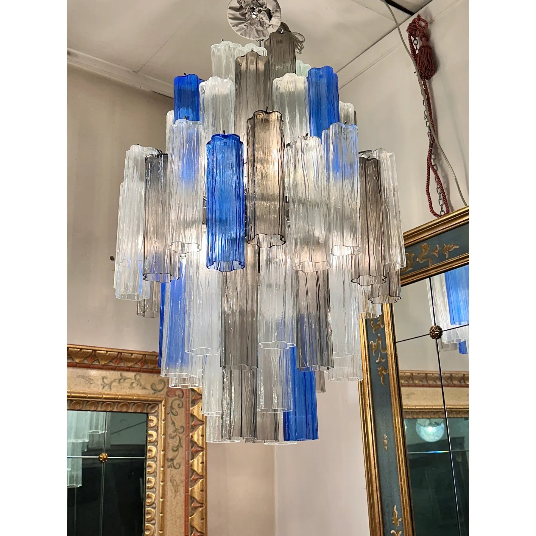 VORELLI Vicenza Tronchi Murano Glass Circular Chandelier - Tronchi Murano Glass image 6