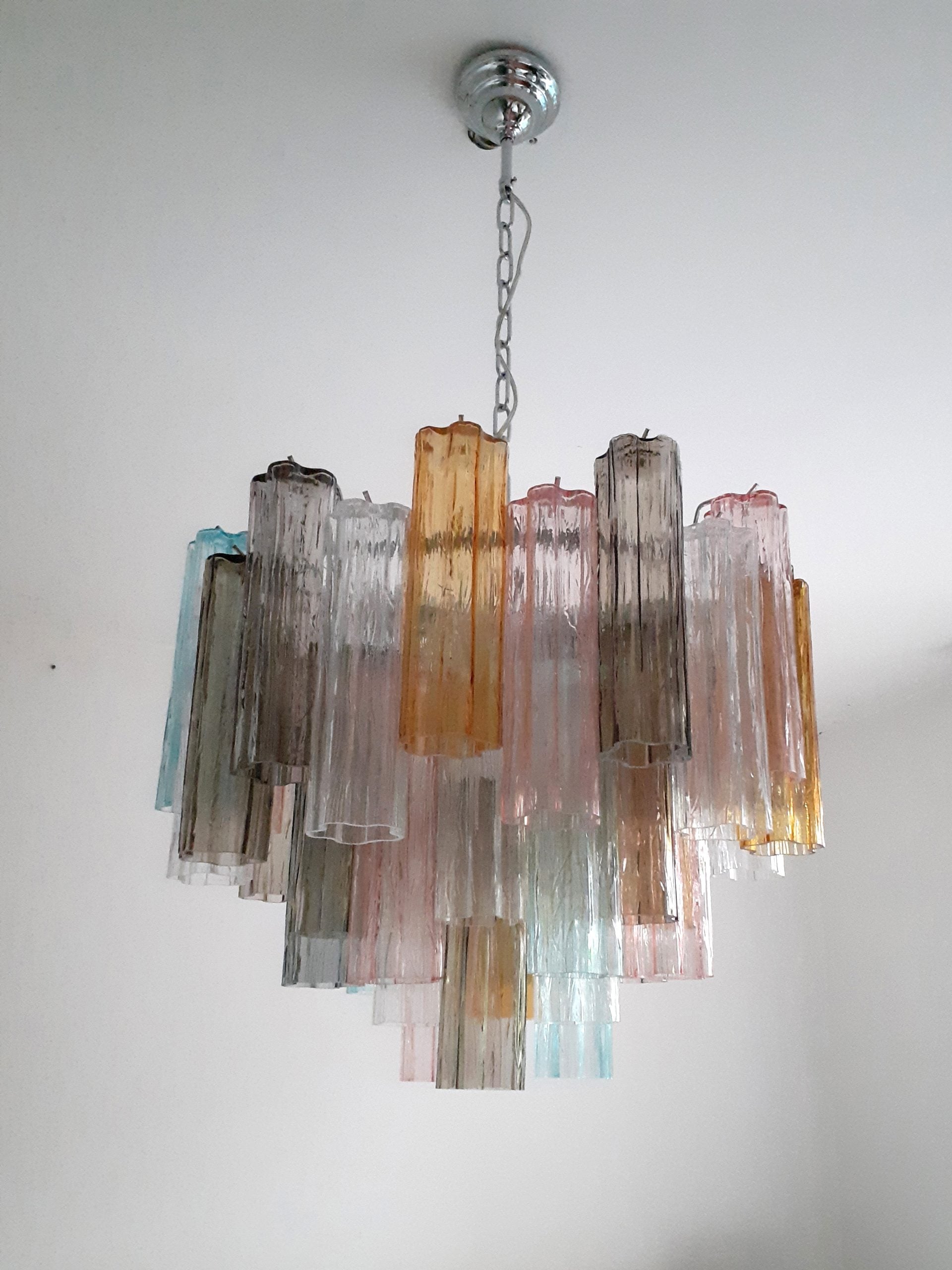 VORELLI Liliana Tronchi Murano Glass Circular Chandelier - Tronchi Murano Glass image 4