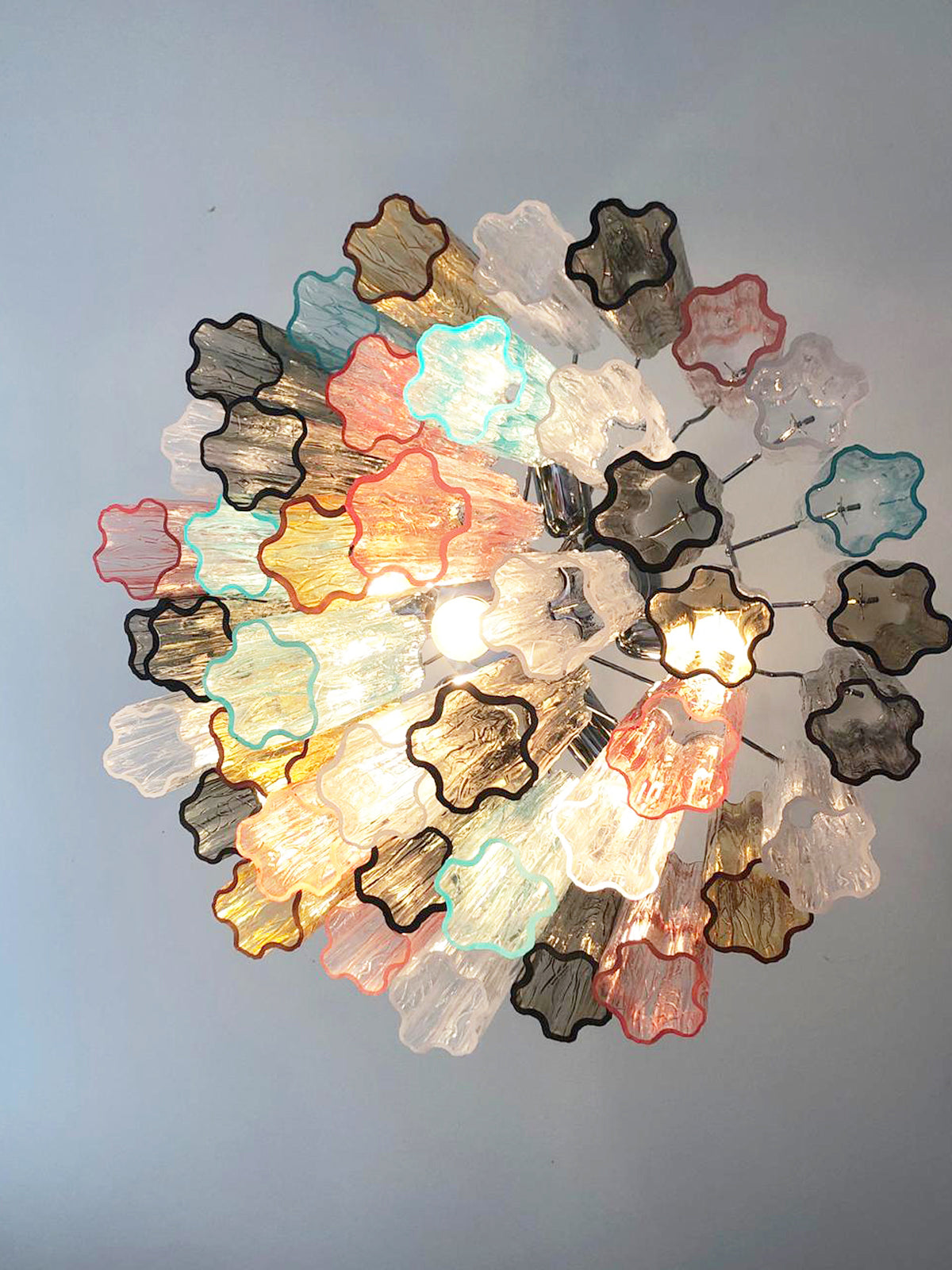 VORELLI Liliana Tronchi Murano Glass Circular Chandelier - Tronchi Murano Glass image 8