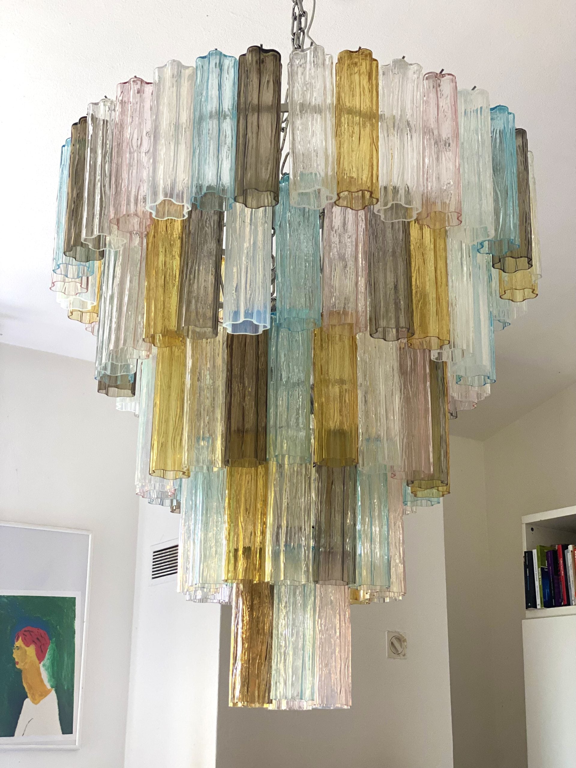VORELLI Emiliana Tronchi Murano Glass Staircase Chandelier - Tronchi Murano Glass image 6