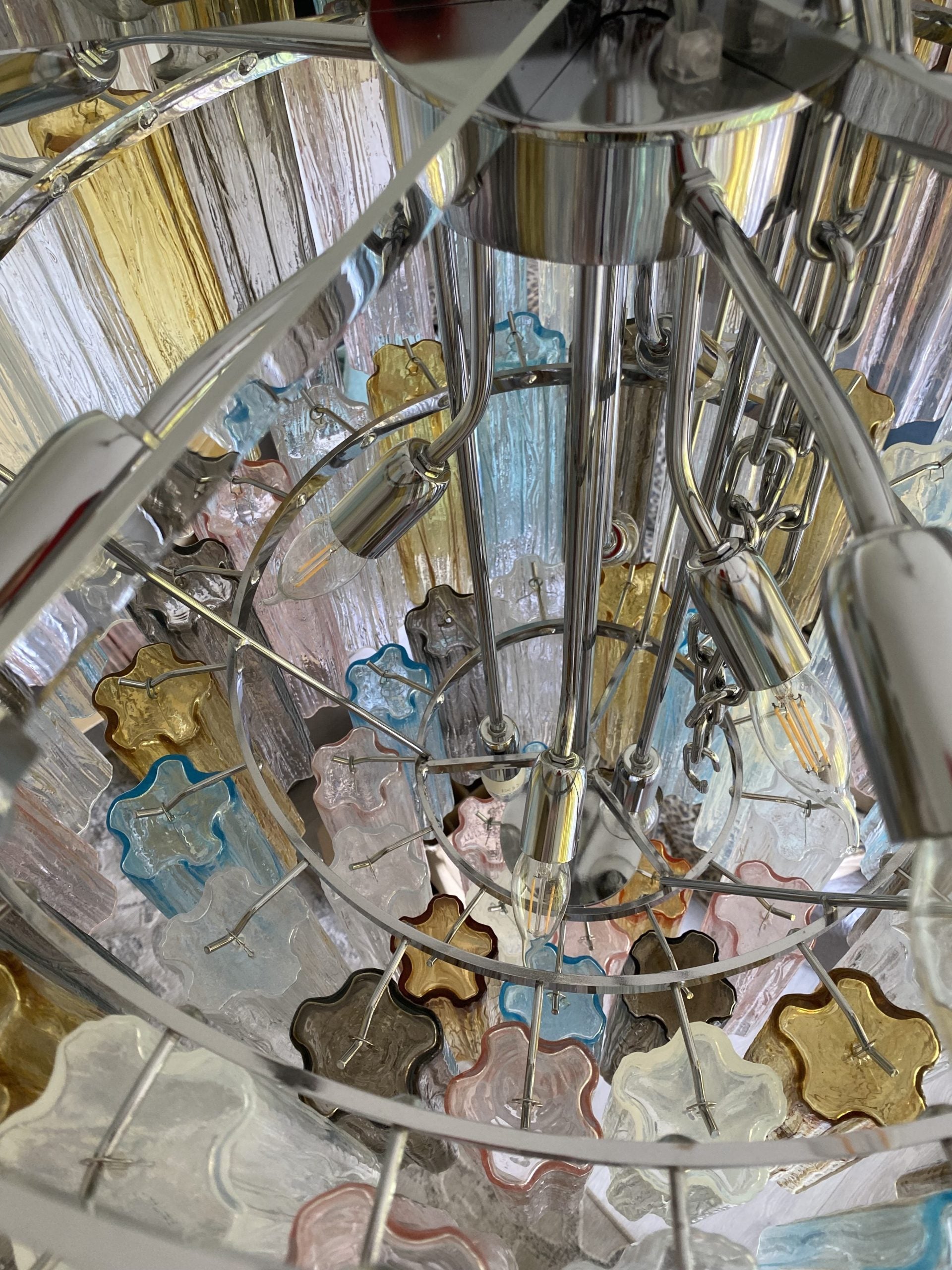 VORELLI Emiliana Tronchi Murano Glass Staircase Chandelier - Tronchi Murano Glass image 8
