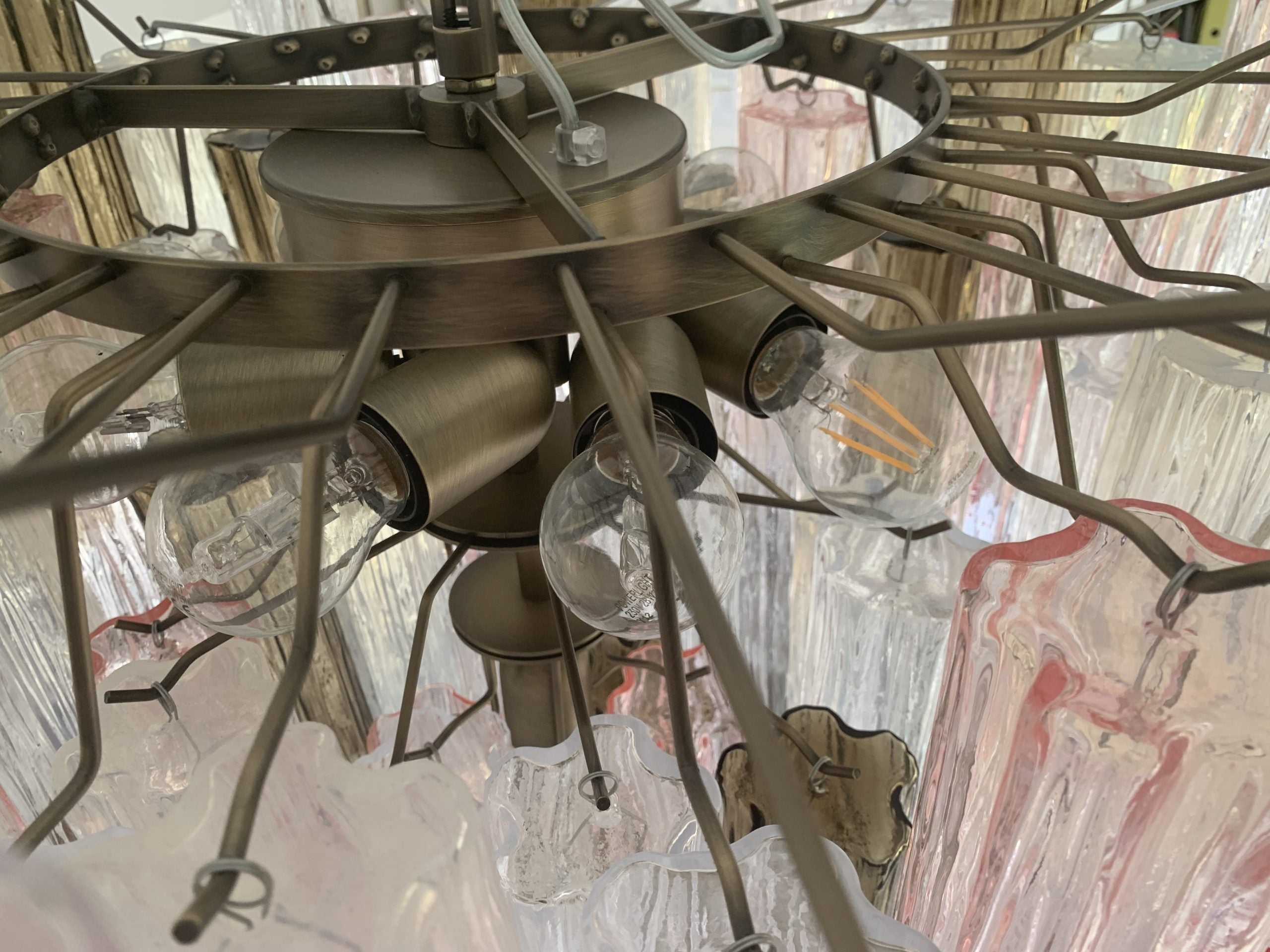 VORELLI Leonora Tronchi Murano Glass Circular Chandelier - Tronchi Murano Glass image 7