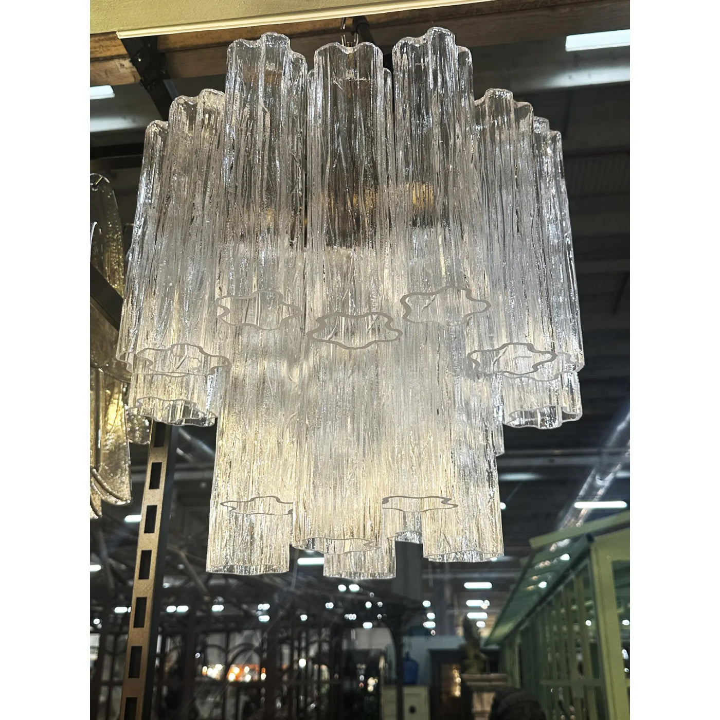 VORELLI Mestre Tronchi Murano Glass Circular Chandelier - Tronchi Murano Glass image 4