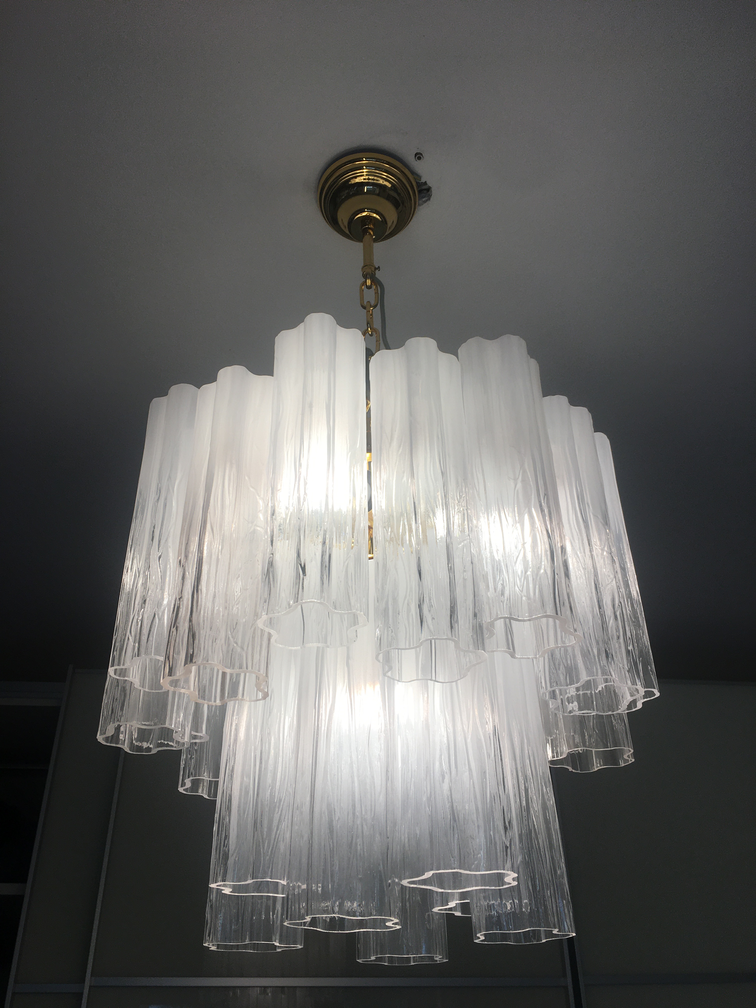 VORELLI Alba Tronchi Murano Glass Circular Chandelier - Tronchi Murano Glass image 4