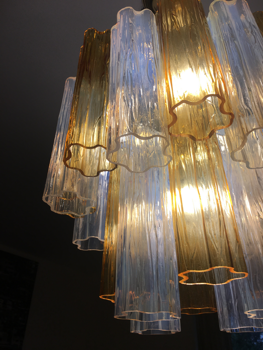 VORELLI Gioia Tronchi Murano Glass Circular Chandelier - Tronchi Murano Glass image 3