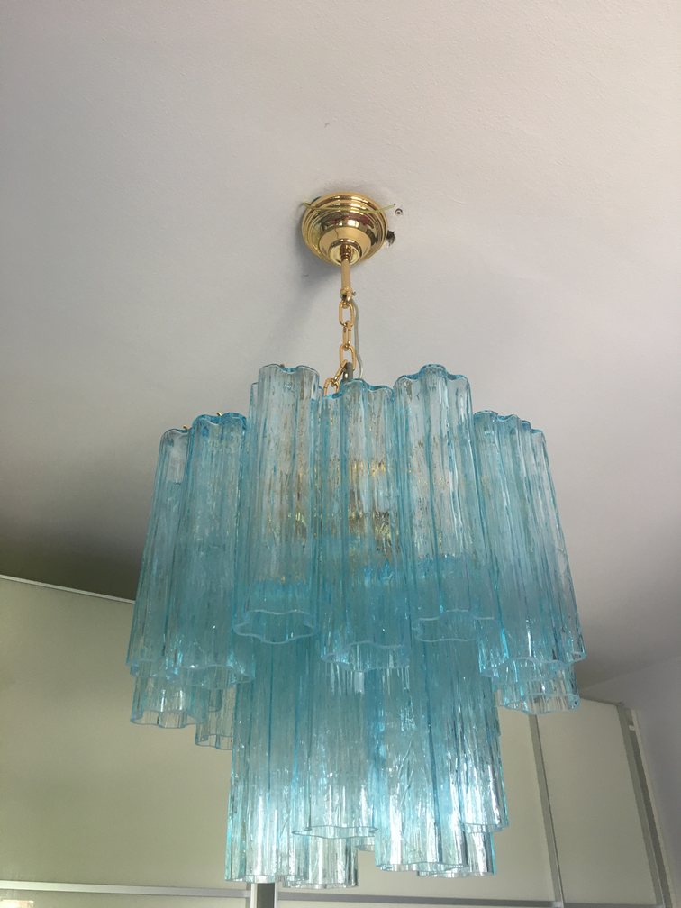 VORELLI Rosabella Tronchi Murano Glass Circular Chandelier - Tronchi Murano Glass image 3