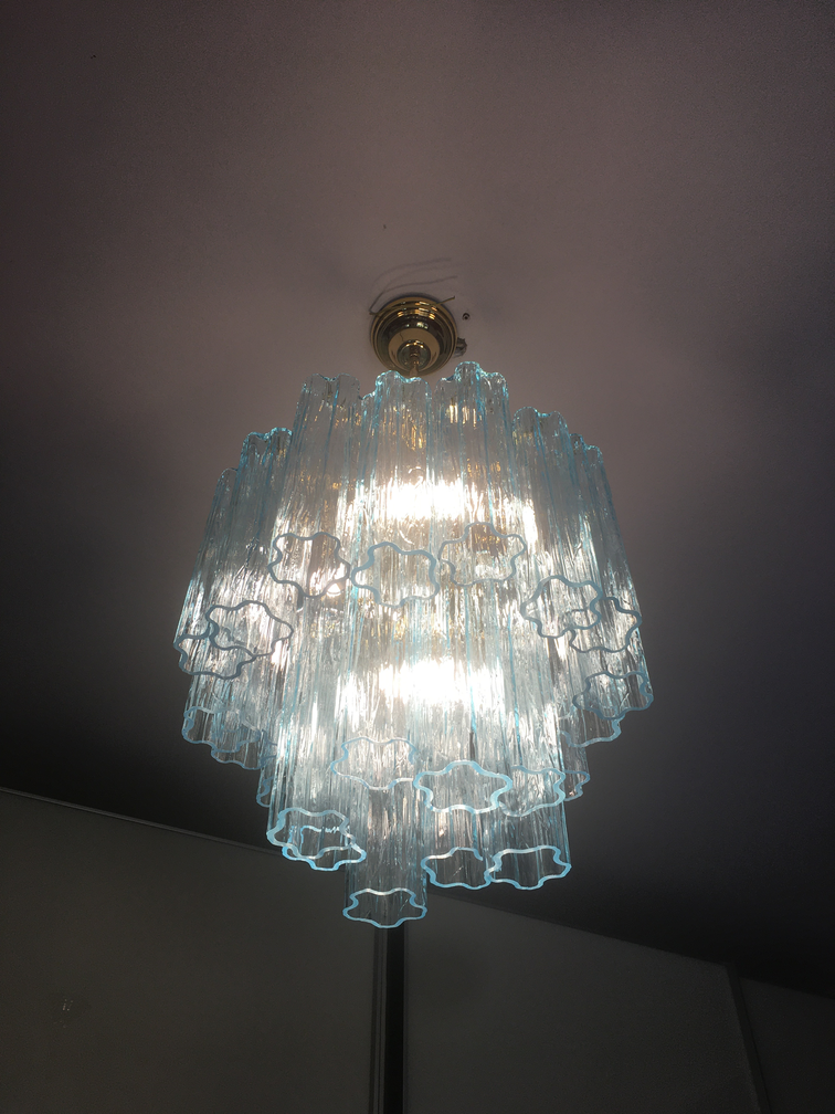 VORELLI Rosabella Tronchi Murano Glass Circular Chandelier - Tronchi Murano Glass image 6