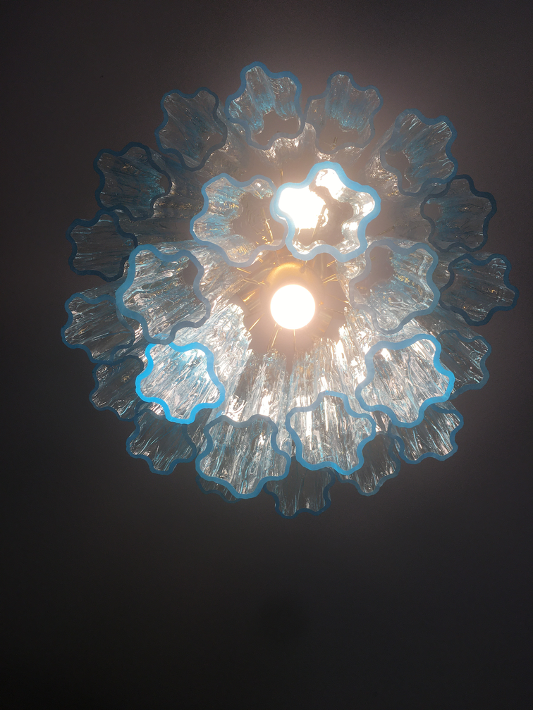 VORELLI Rosabella Tronchi Murano Glass Circular Chandelier - Tronchi Murano Glass image 7