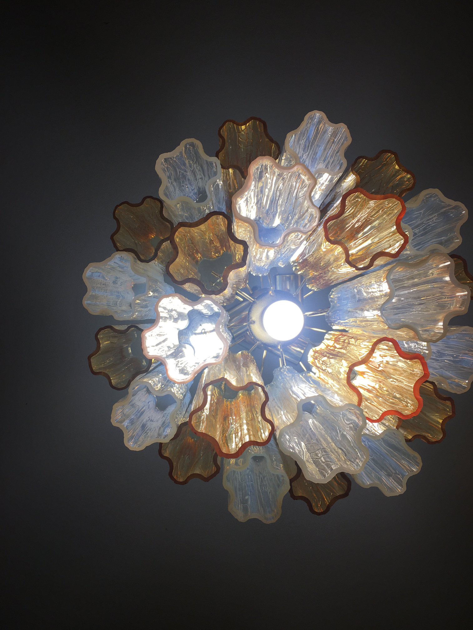 VORELLI Gioia Tronchi Murano Glass Circular Chandelier - Tronchi Murano Glass image 6