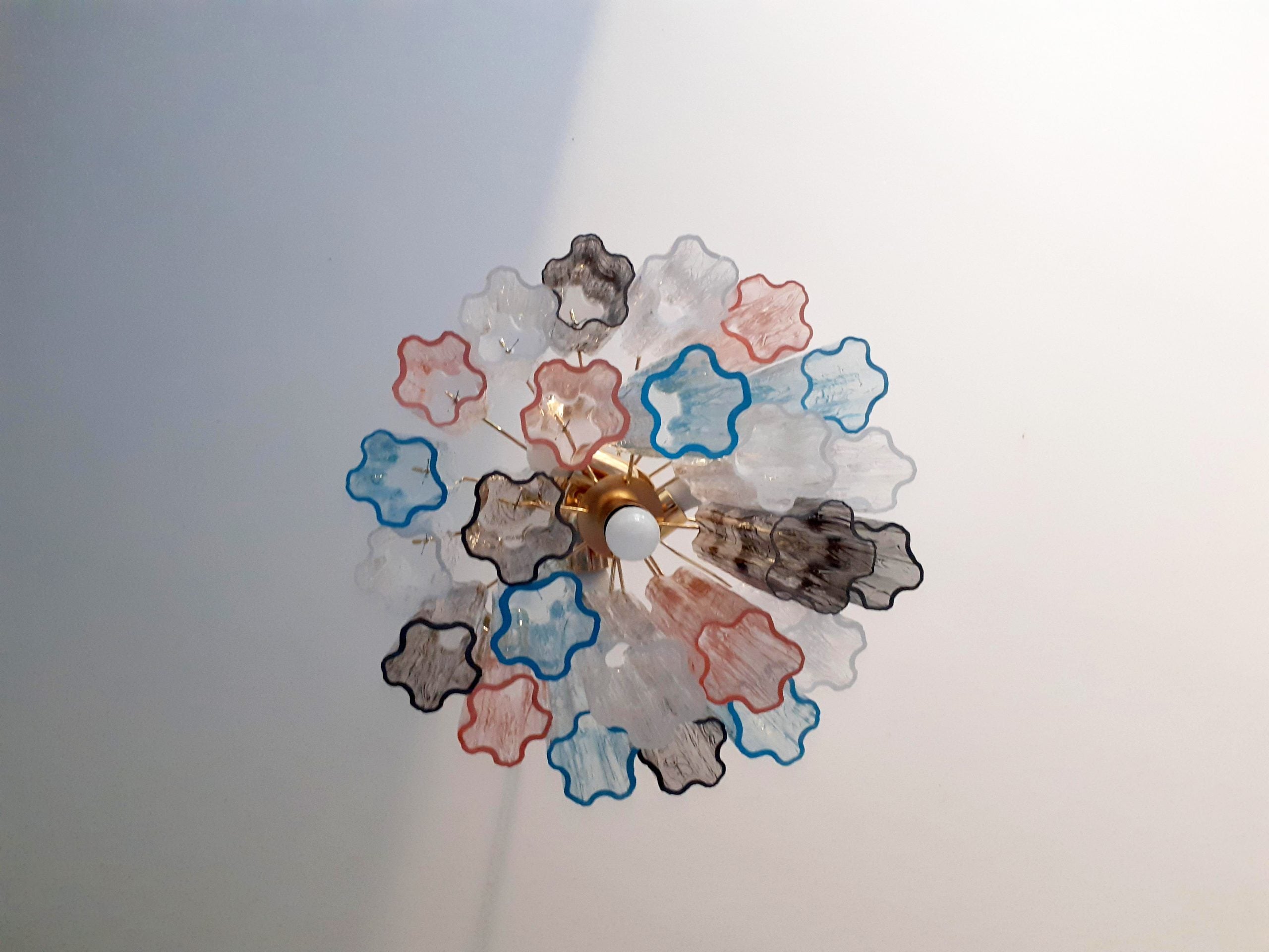 VORELLI Isabella Tronchi Murano Glass Circular Chandelier - Tronchi Murano Glass image 7