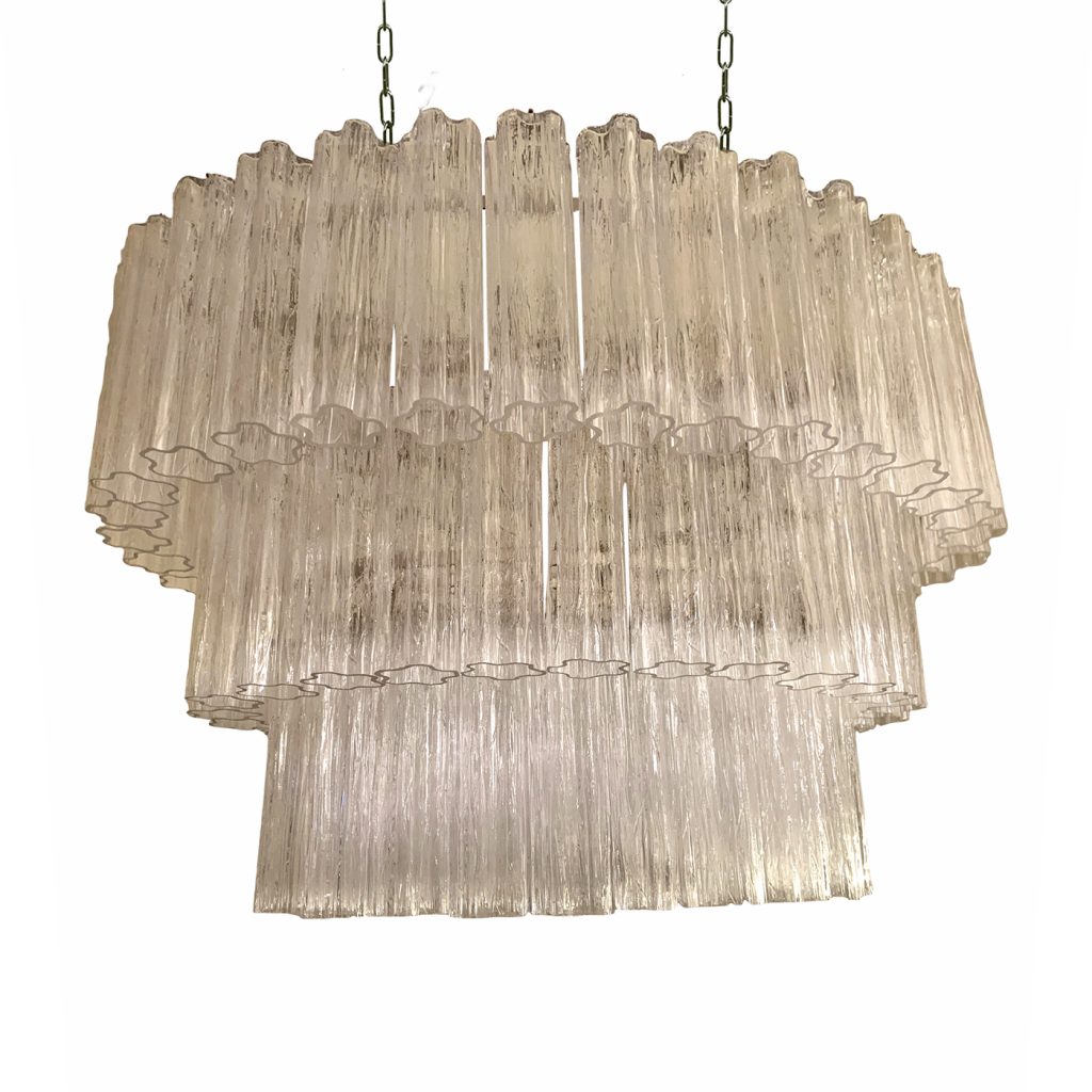 VORELLI Perla Tronchi Murano Glass Rectangular Chandelier - Tronchi Murano Glass image 1