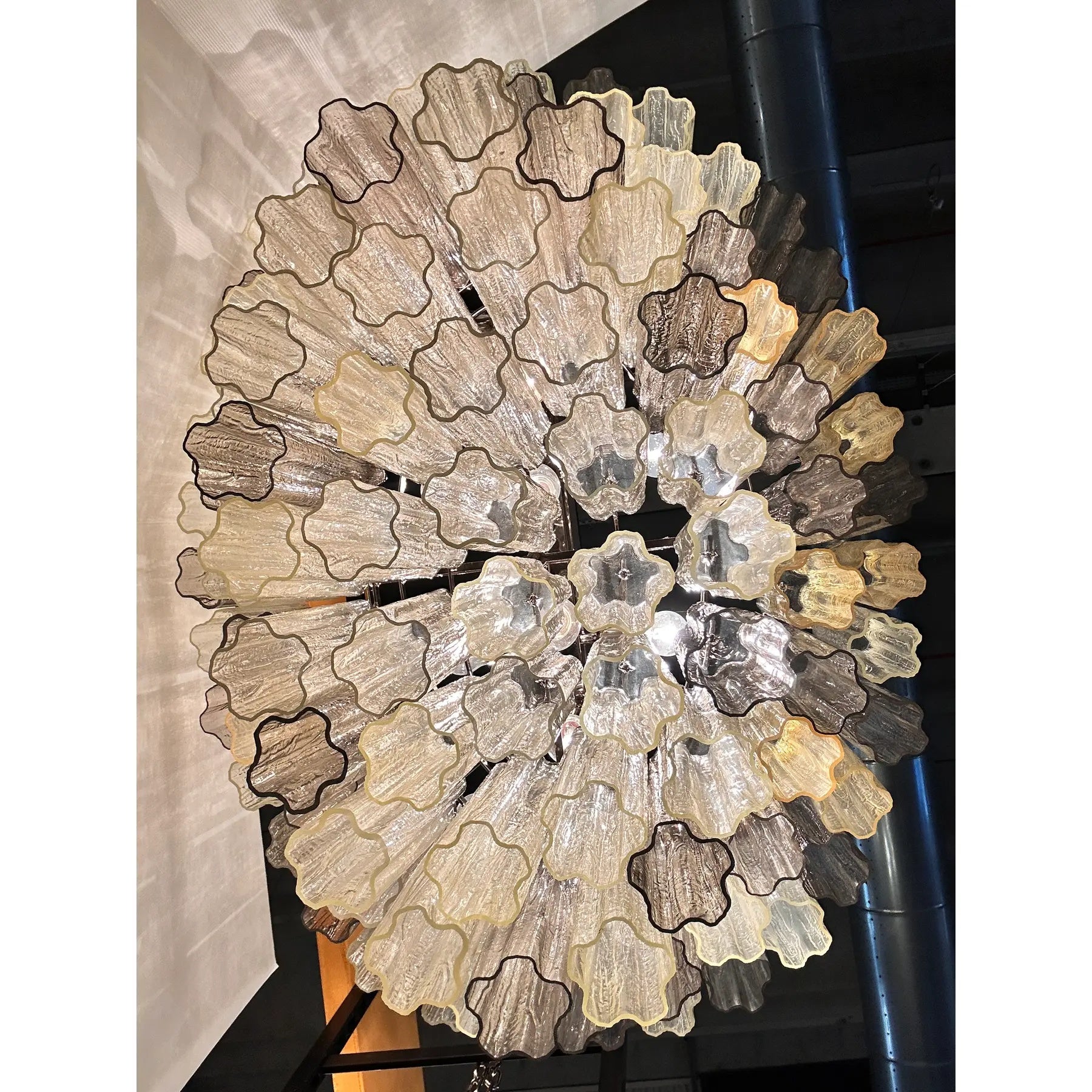 VORELLI Lido Tronchi Murano Glass Rectangular Chandelier - Tronchi Murano Glass image 3