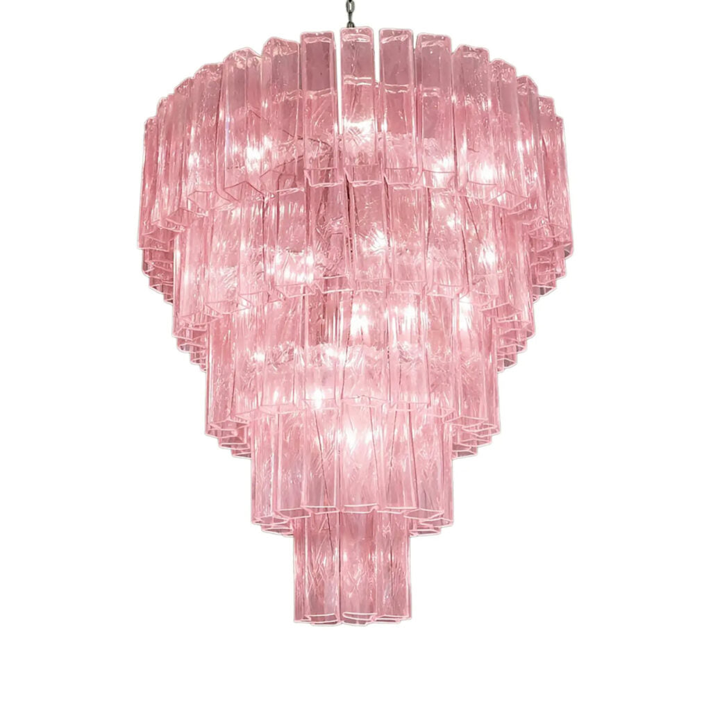VORELLI Stresa Squares Murano Glass Staircase Chandelier - Squares Murano Glass image 1