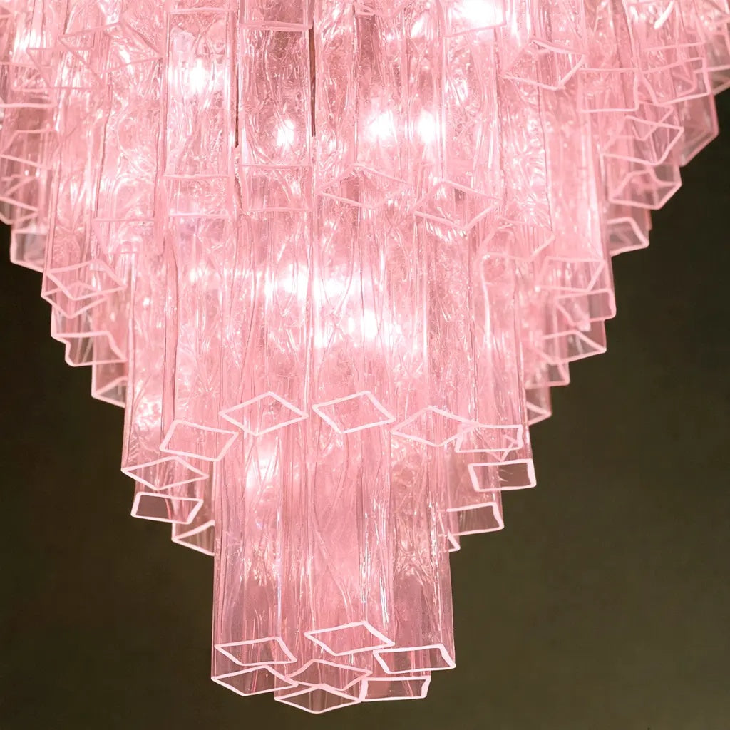 VORELLI Stresa Squares Murano Glass Staircase Chandelier - Squares Murano Glass image 6