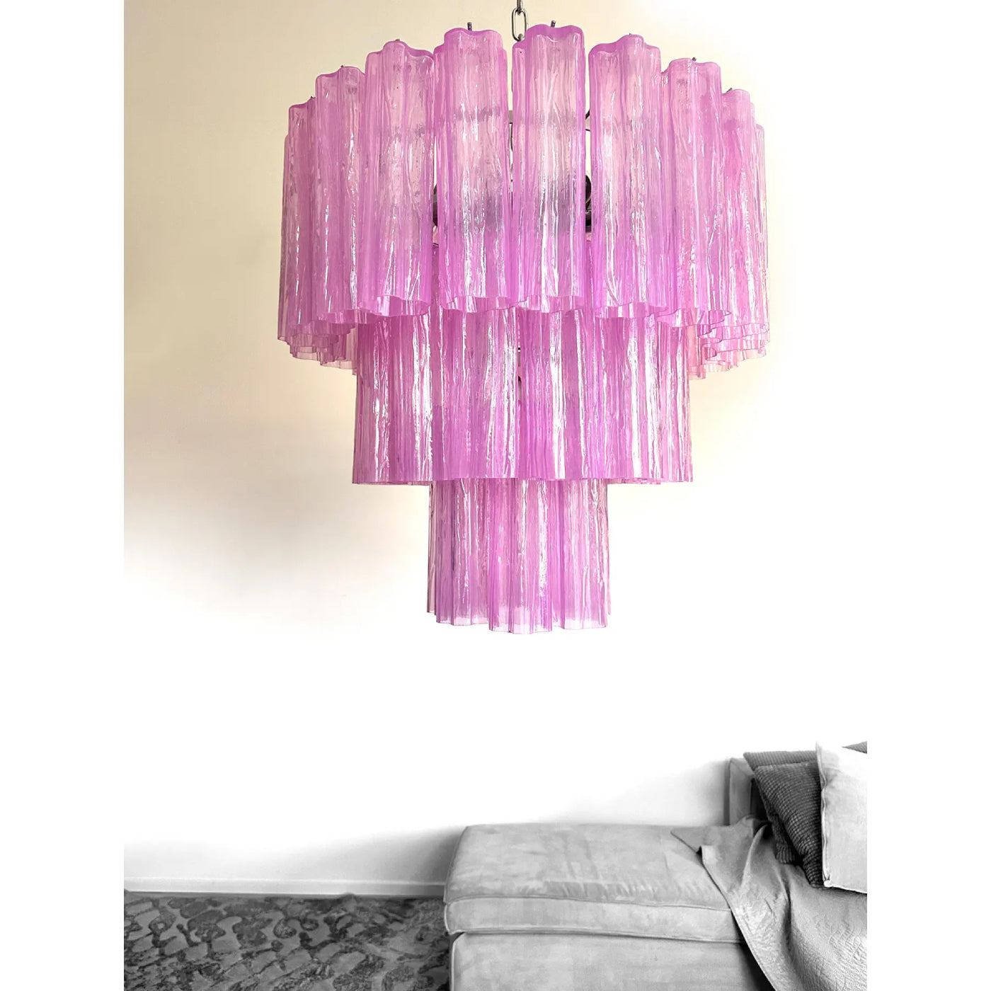 VORELLI Bellavista Tronchi Murano Glass Staircase Chandelier - Tronchi Murano Glass image 7