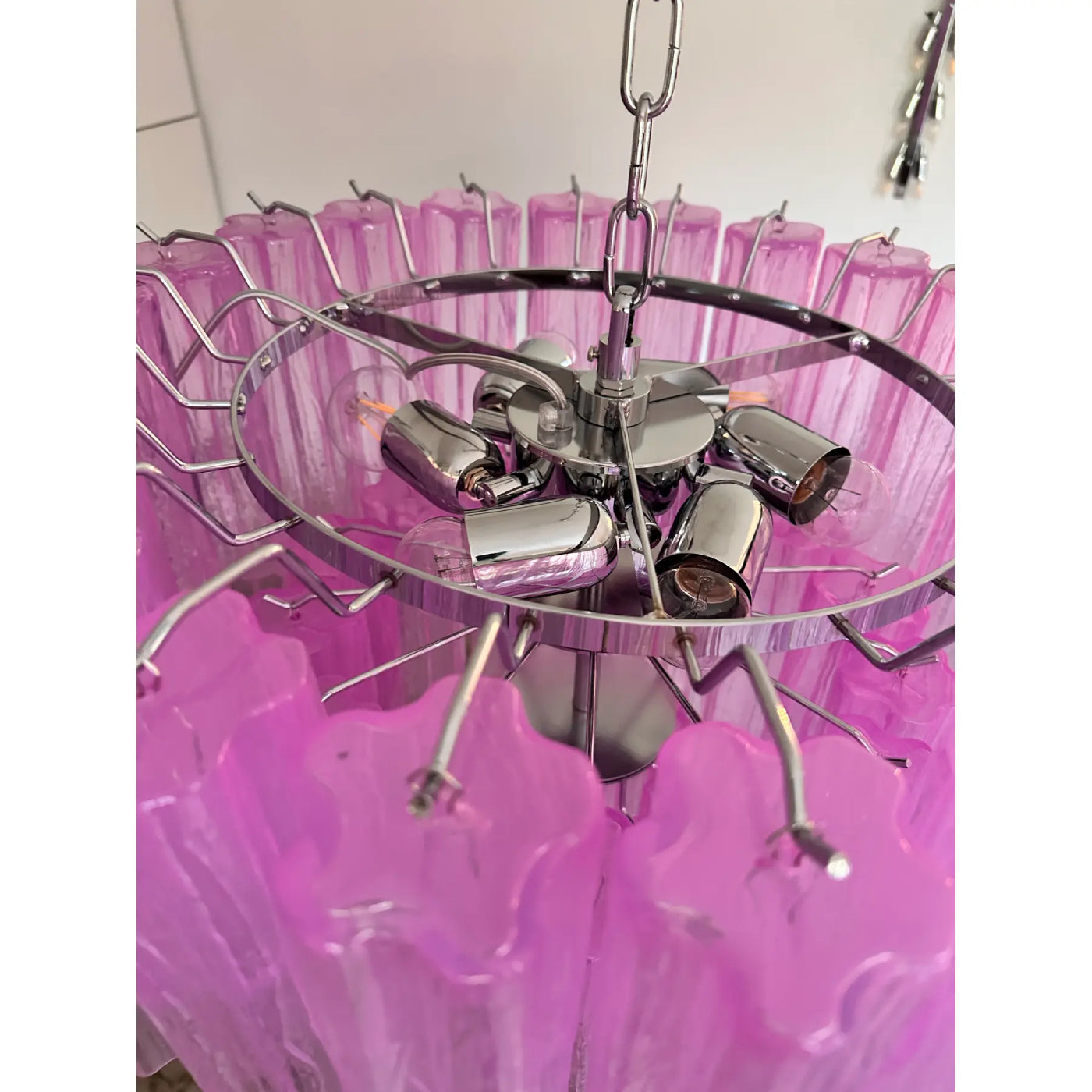 VORELLI Bellavista Tronchi Murano Glass Staircase Chandelier - Tronchi Murano Glass image 8