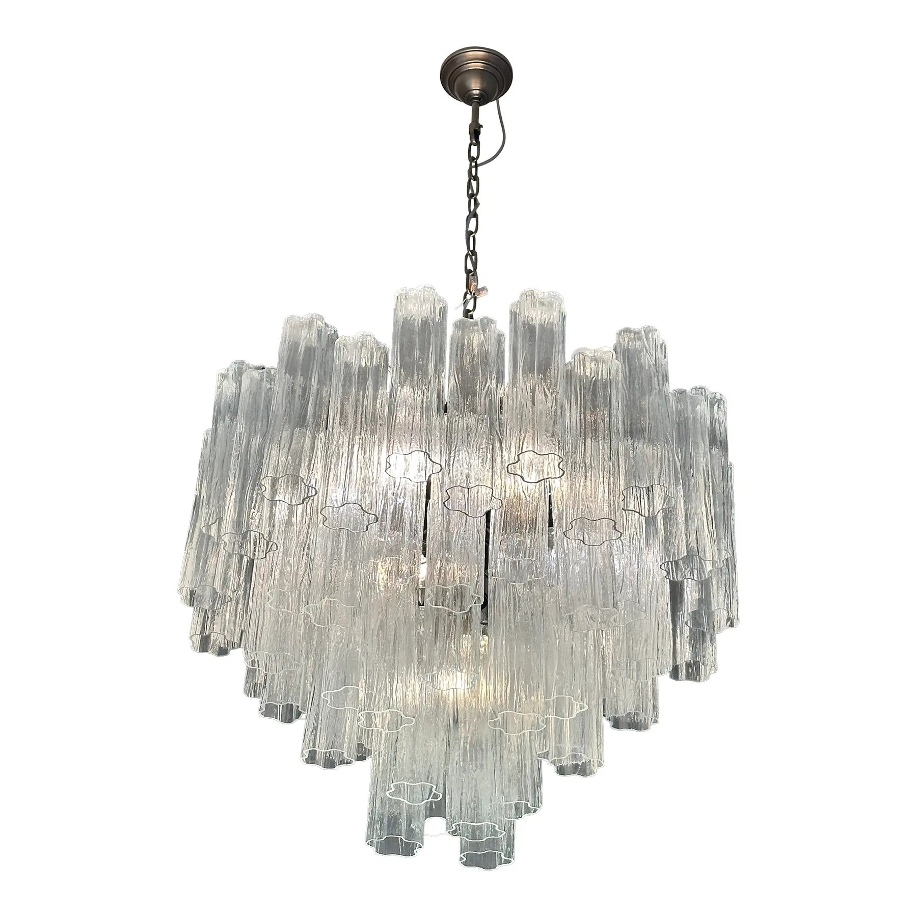 VORELLI Berenice Tronchi Murano Glass Staircase Chandelier - Tronchi Murano Glass image 2
