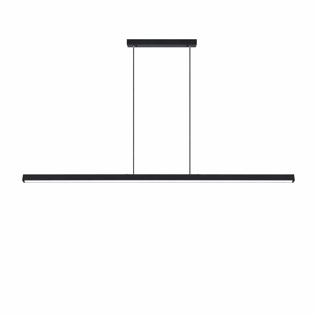 Detailed perspective of the VORELLI Linear Rectangular Chandelier emphasizing its refined architectural precision and understated sophistication for premium interiors.