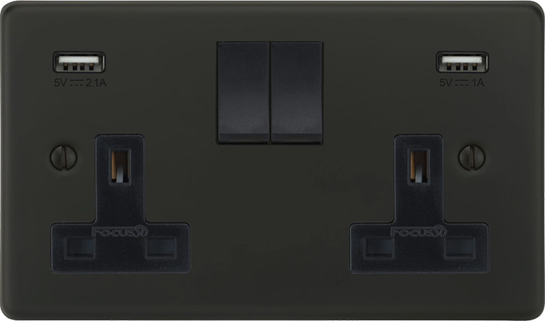 Elegant silhouette of the VORELLI Victorian double socket wall unit.