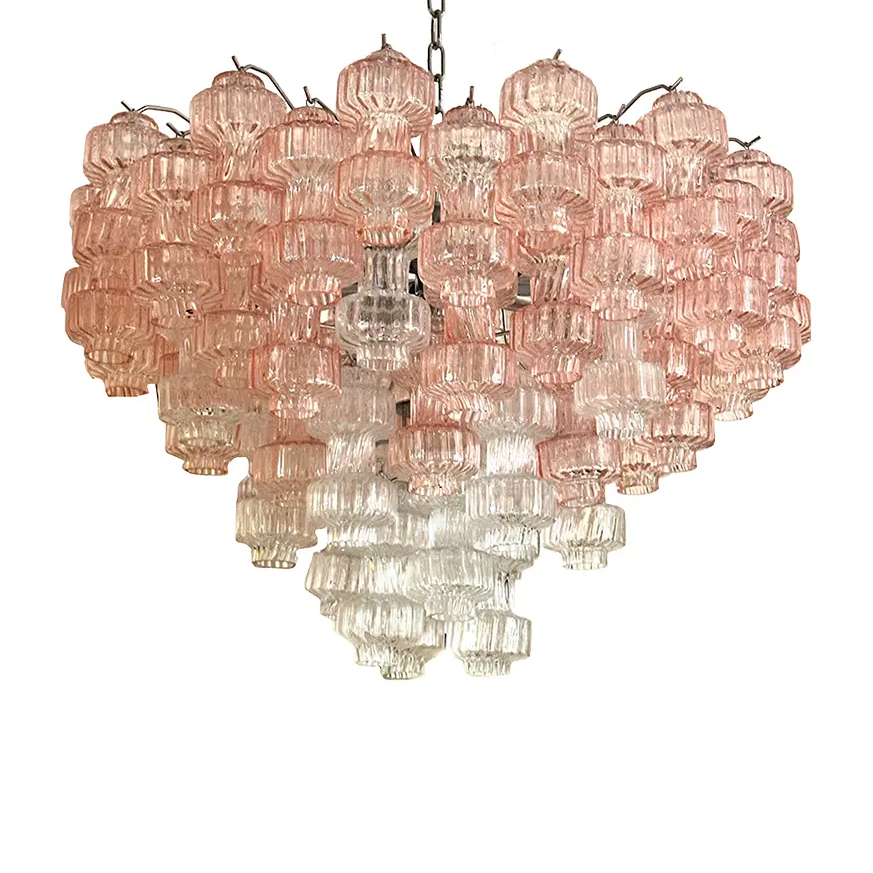VORELLI Daria Tronchi Murano Glass Circular Chandelier - Tronchi Murano Glass image 1