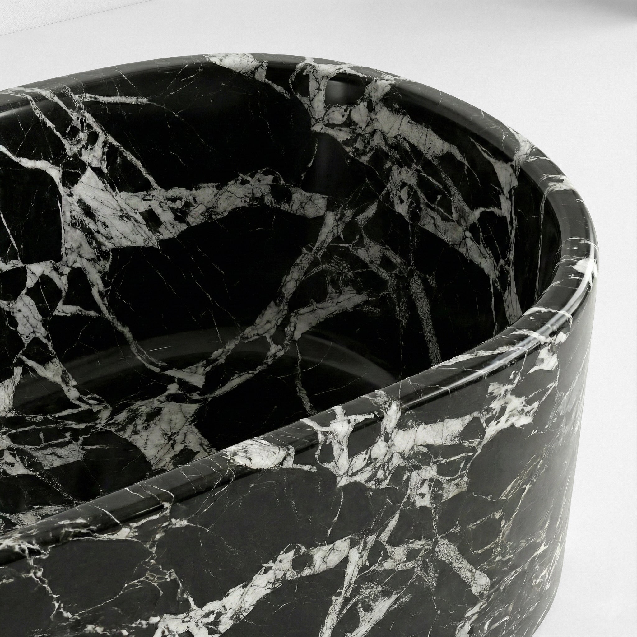Grand Antique Marble Freestanding Bathtub - Elliptical