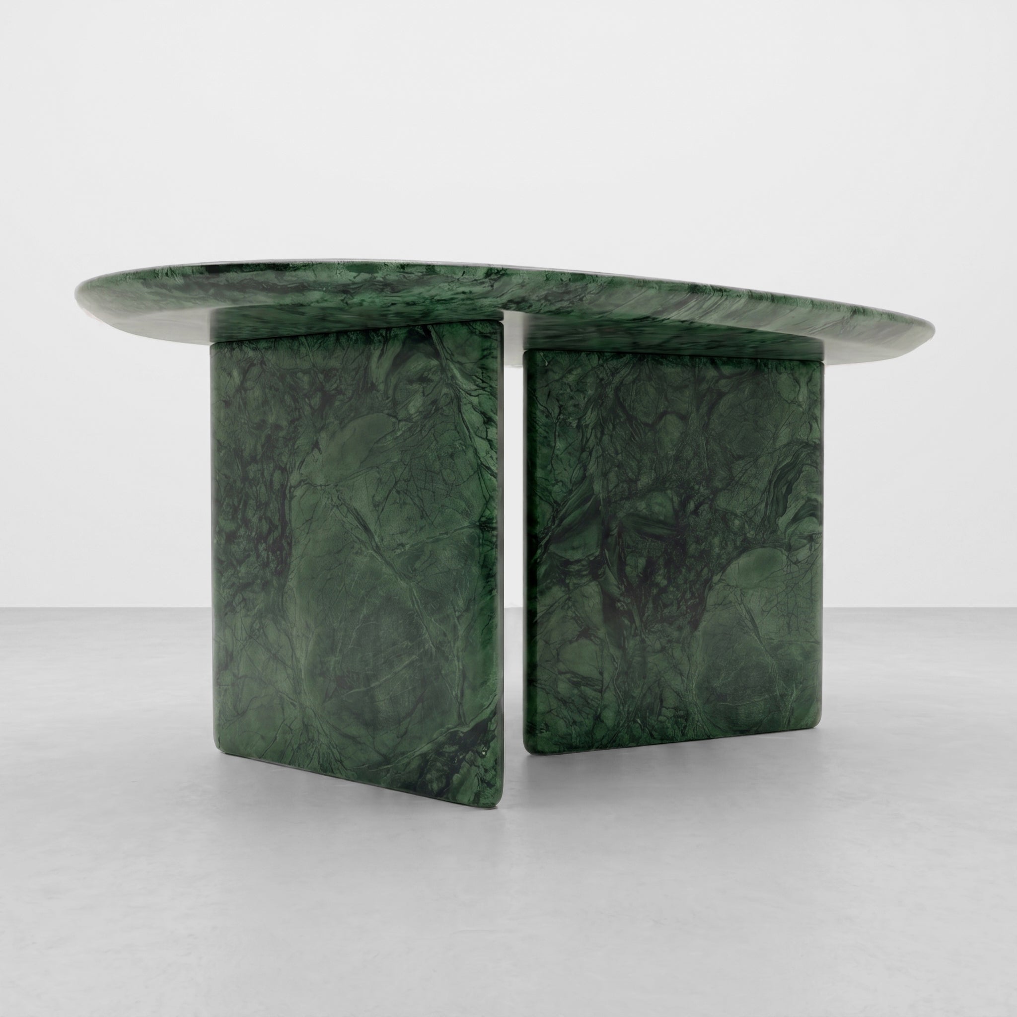 Green Guatemala Marble Coffee Table - Pebble