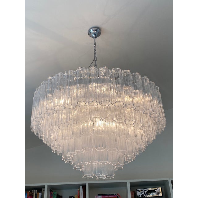 VORELLI Capri Tronchi Murano Glass Staircase Chandelier - Tronchi Murano Glass image 5