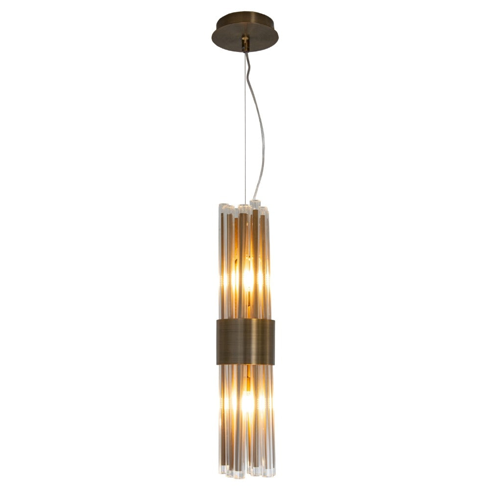 Victoria Antique Brass Pendant Light