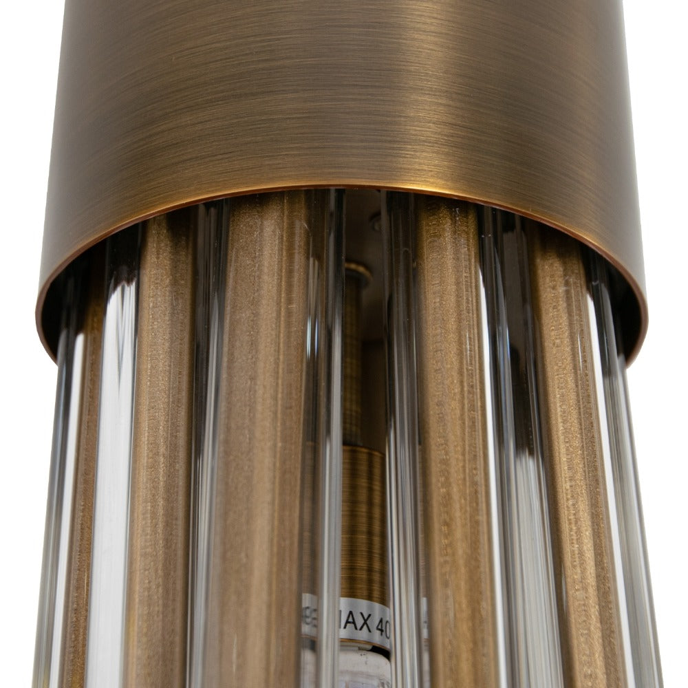 Victoria Antique Brass Pendant Light