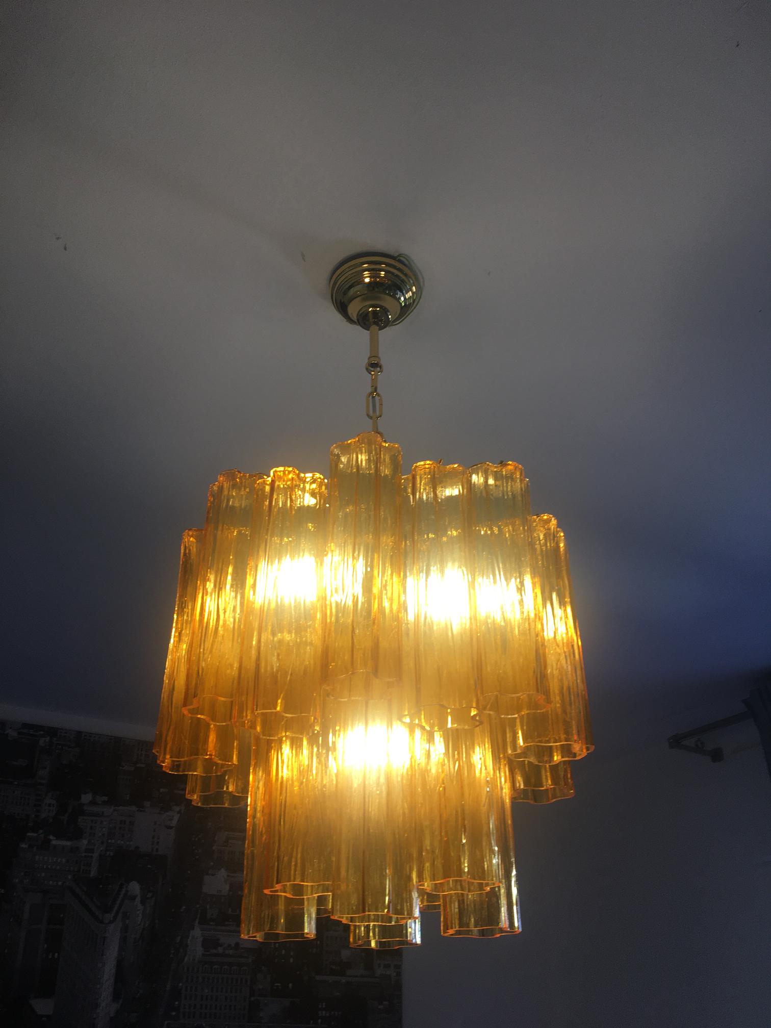 VORELLI Fiorella Tronchi Murano Glass Circular Chandelier - Tronchi Murano Glass image 5