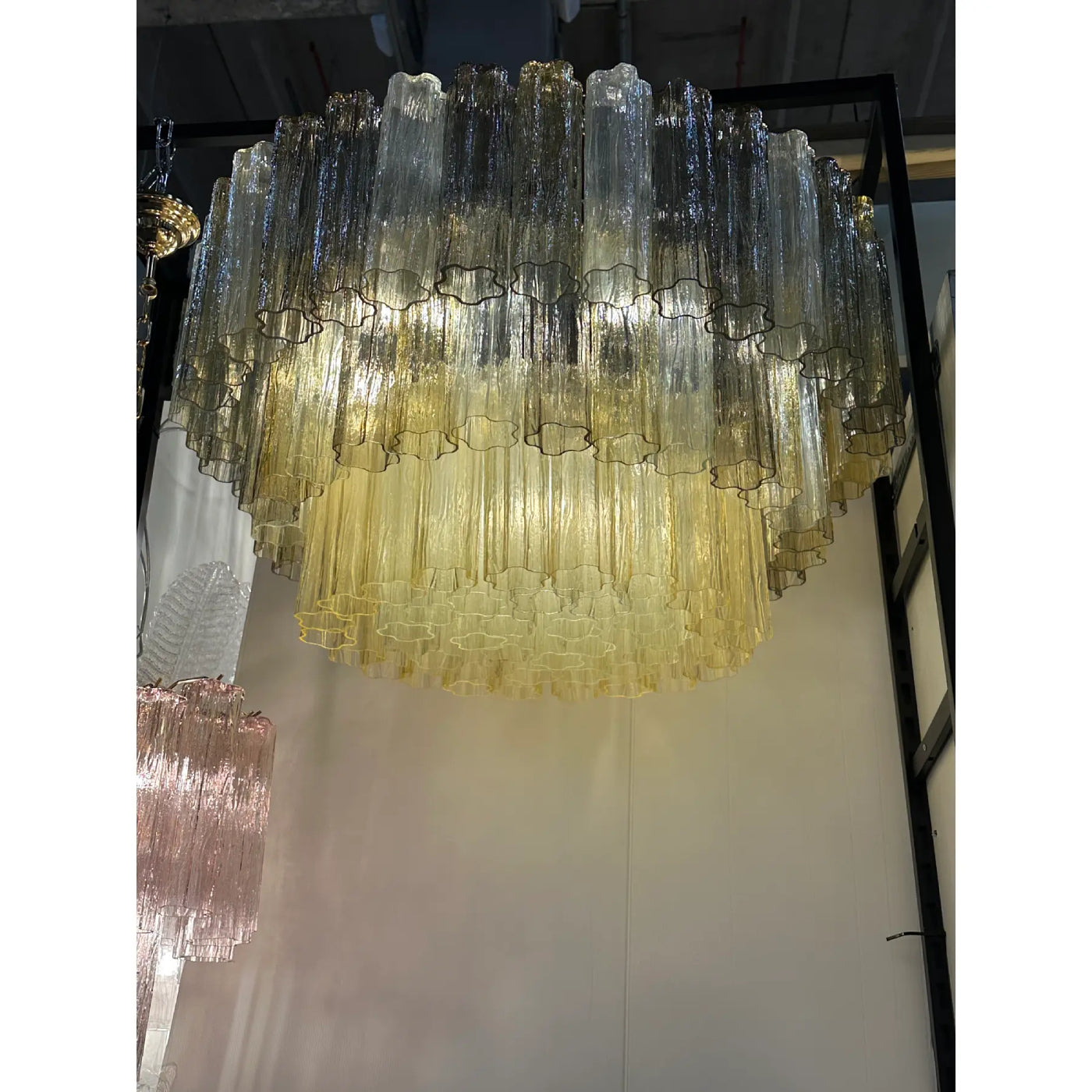 VORELLI Celestia Tronchi Murano Glass Staircase Chandelier - Tronchi Murano Glass image 8
