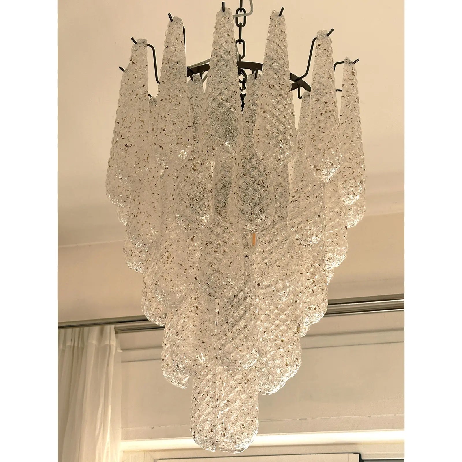 VORELLI Salerno Conchiglie Murano Shell Glass Circular Chandelier - Conchiglie Murano Shell Glass image 6