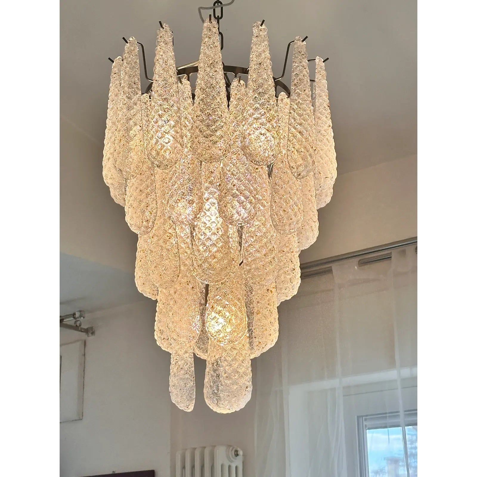 VORELLI Salerno Conchiglie Murano Shell Glass Circular Chandelier - Conchiglie Murano Shell Glass image 5