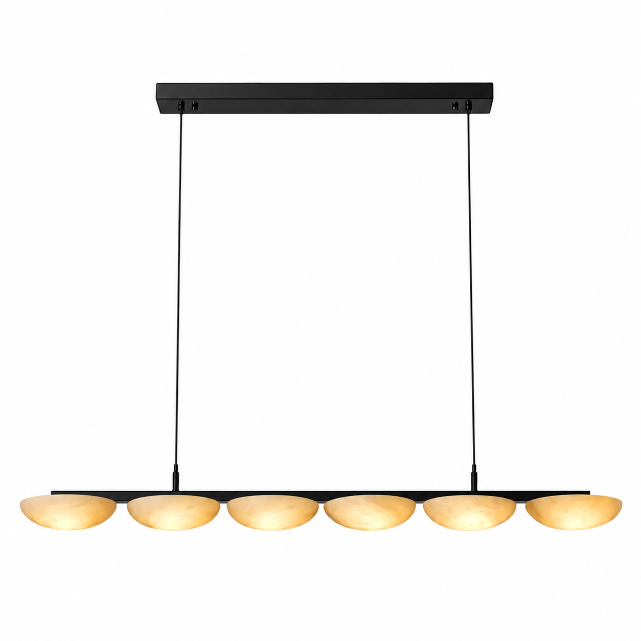Minimalist luxury ambiance featuring the VORELLI Alba Marble Chandelier, accentuating the natural elegance and architectural lines of the space.