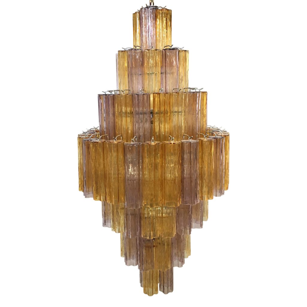 VORELLI Flavia Tronchi Murano Glass Staircase Chandelier - Tronchi Murano Glass image 1