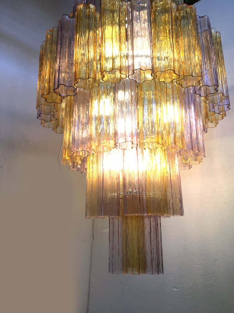 VORELLI Flavia Tronchi Murano Glass Staircase Chandelier - Tronchi Murano Glass image 4