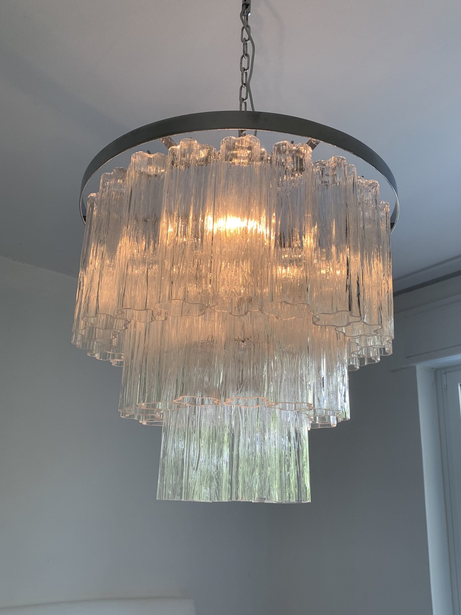 VORELLI Mariella Tronchi Murano Glass Circular Chandelier - Tronchi Murano Glass image 4
