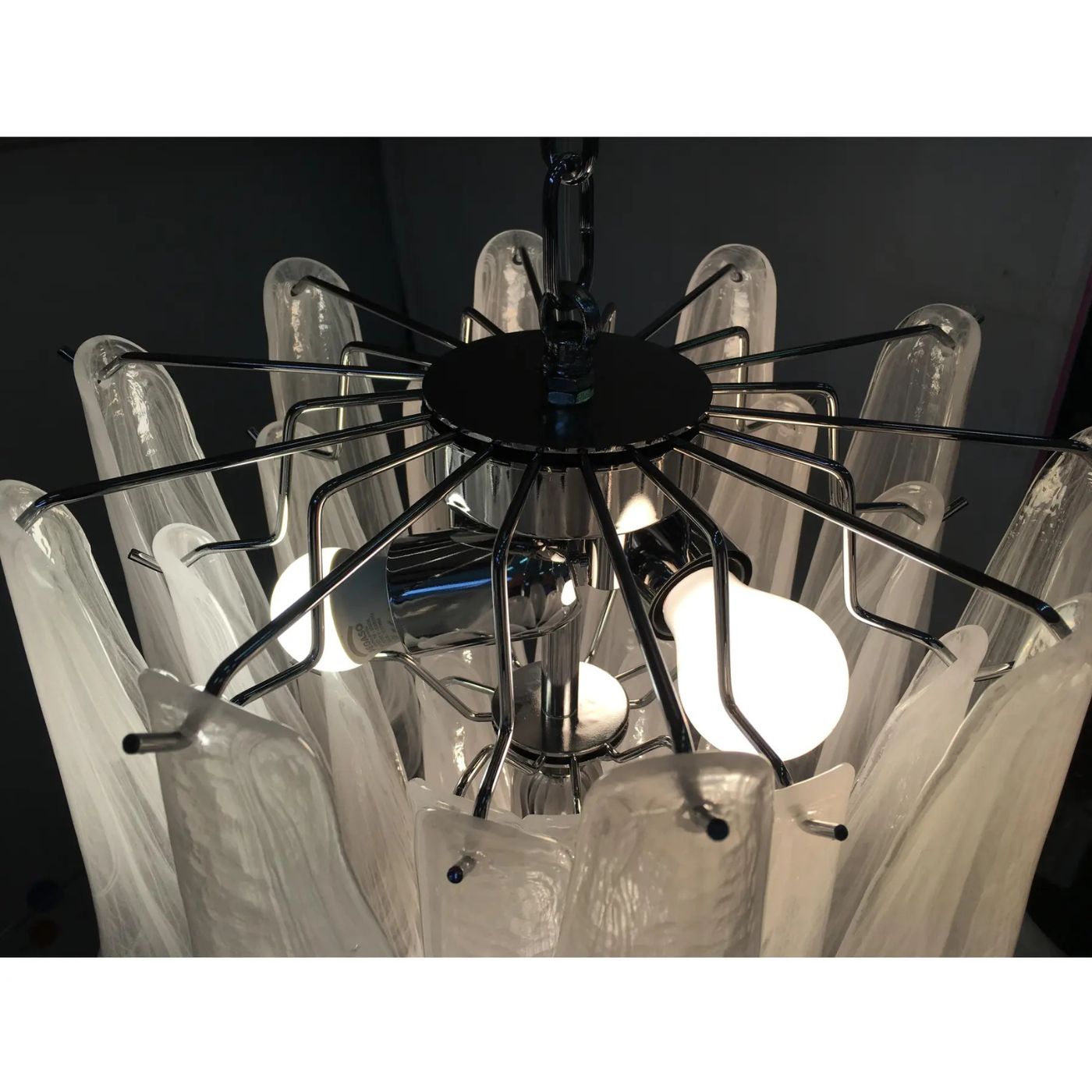 VORELLI Matera Selle Murano Glass Circular Chandelier - Selle Murano Glass image 6