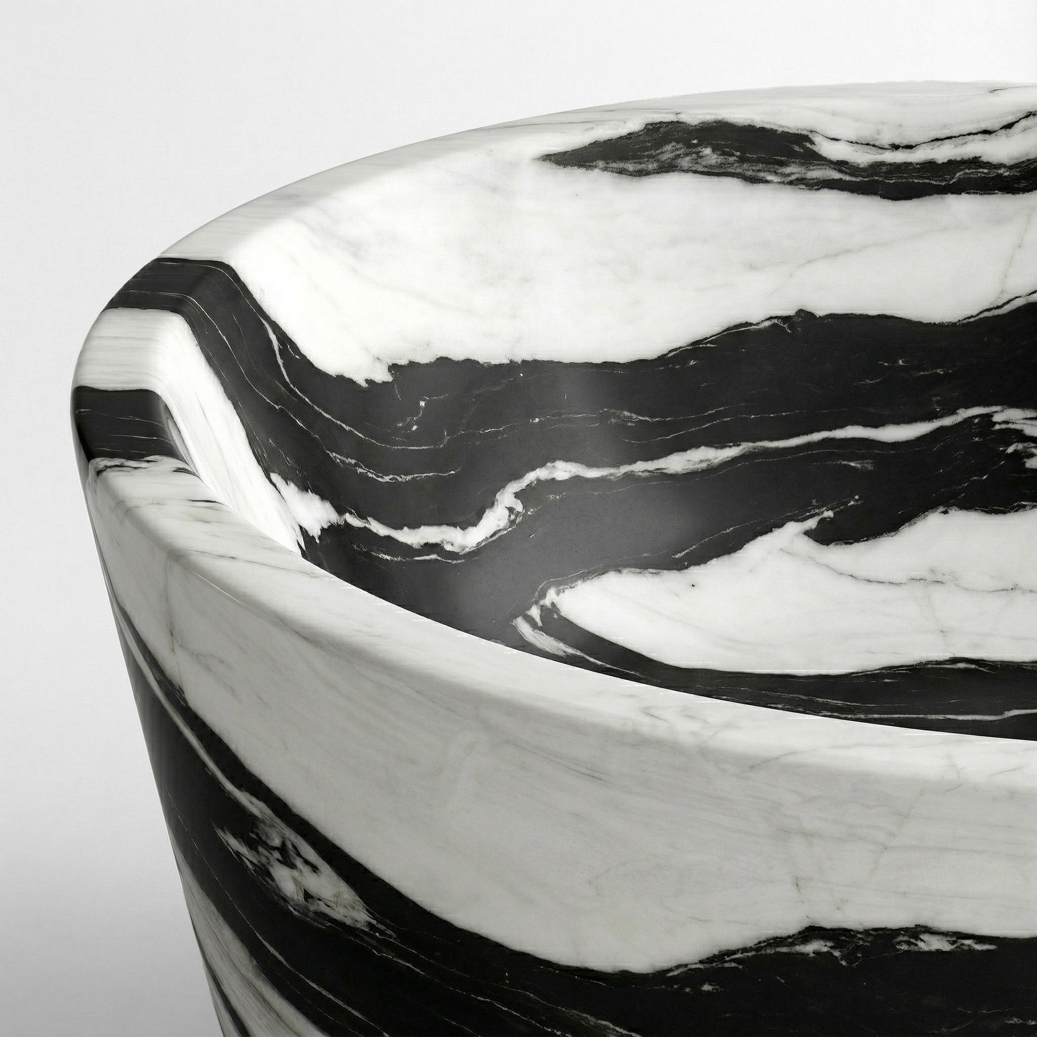 Panda Marble Freestanding Bathtub - Tapered
