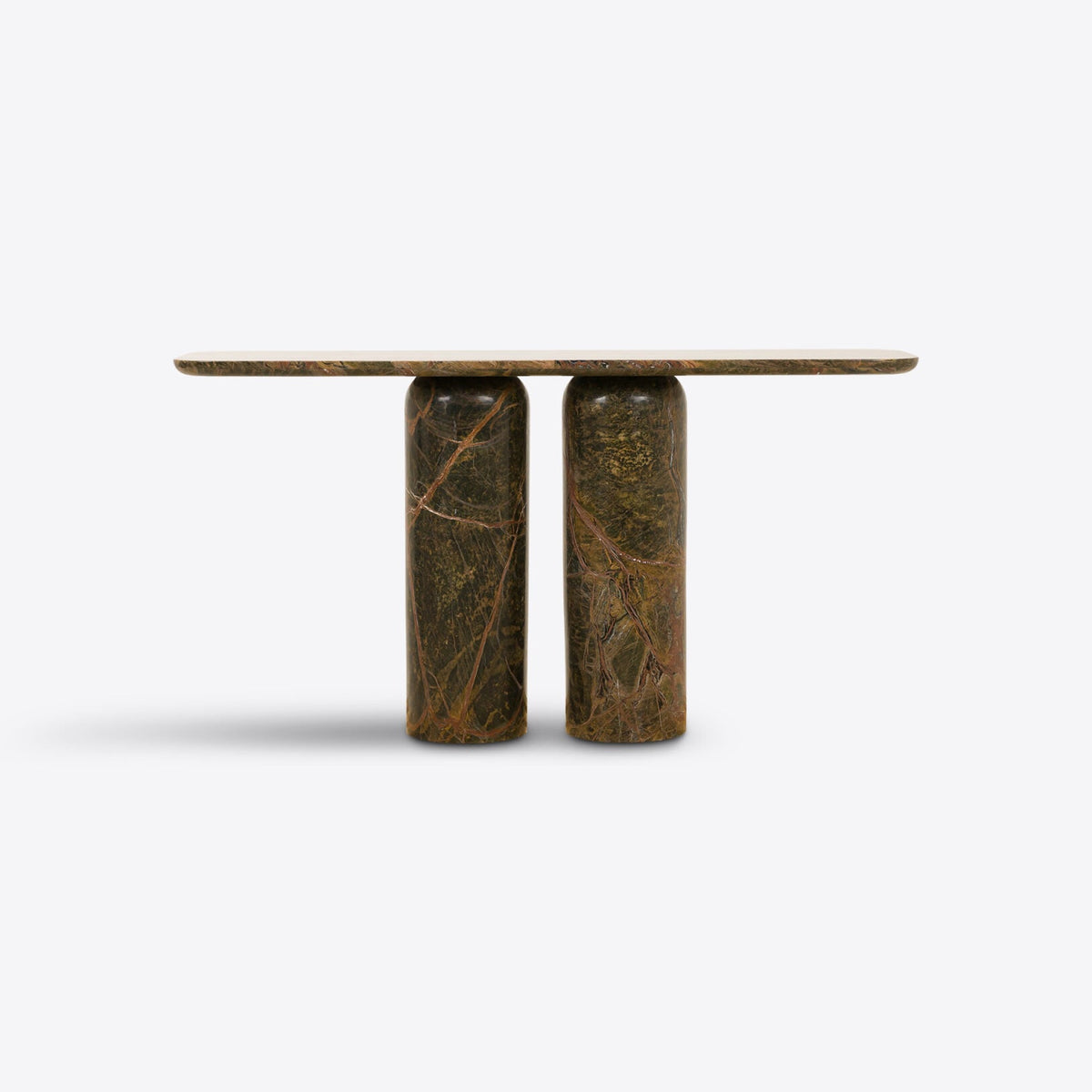 Posillano Forest Green Marble Console console table view 3