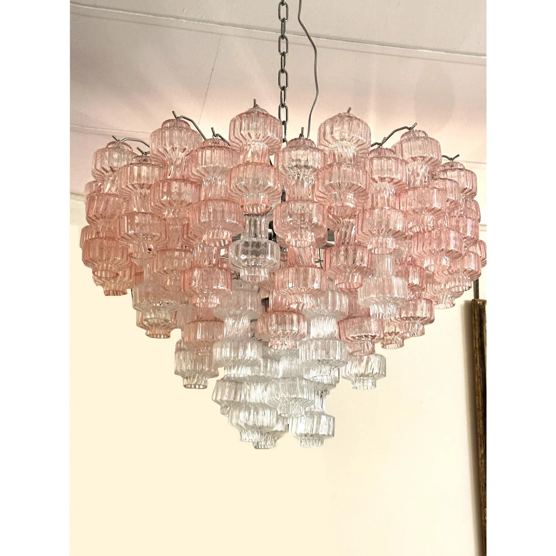 VORELLI Daria Tronchi Murano Glass Circular Chandelier - Tronchi Murano Glass image 2