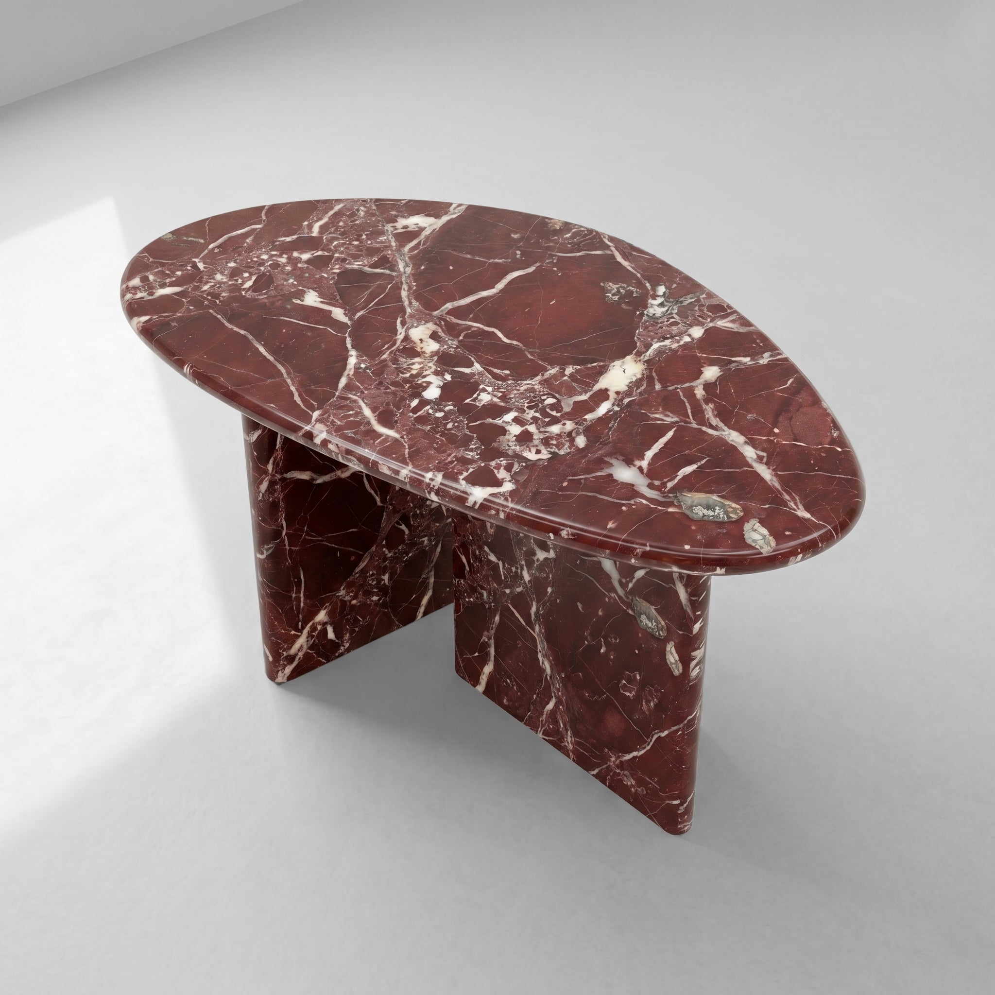 Rosso Levanto Marble Coffee Table - Pebble
