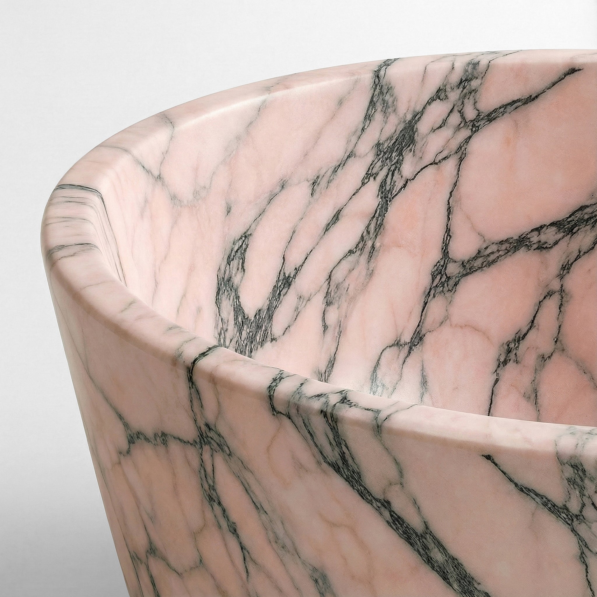 Rosso Portogallo Marble Freestanding Bathtub - Tapered