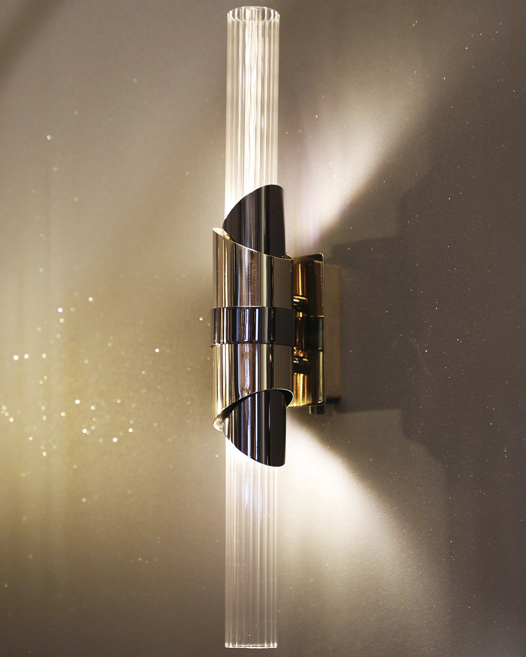 Close-up detail of VORELLI® Turbine Luxury Wall Light showing luxury finish and craftsmanship