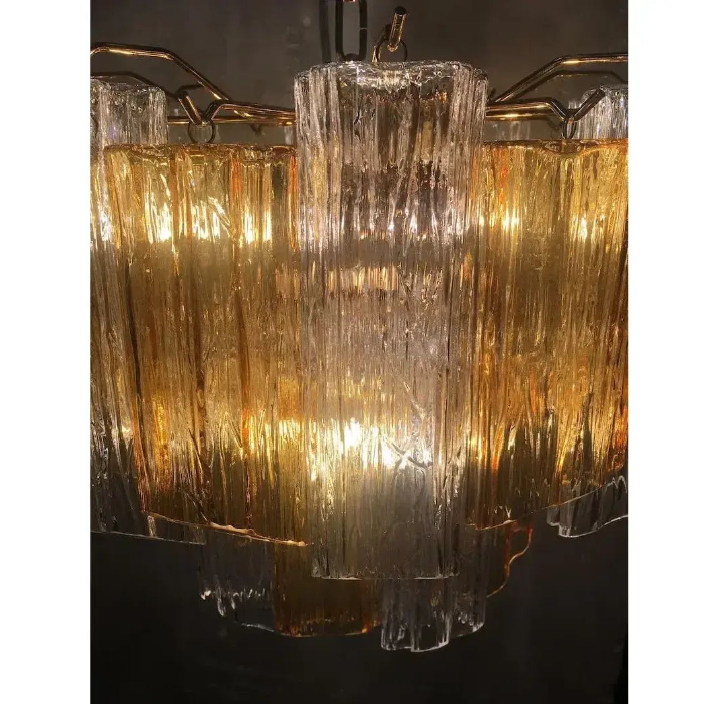 VORELLI Domenica Tronchi Murano Glass Staircase Chandelier - Tronchi Murano Glass image 7