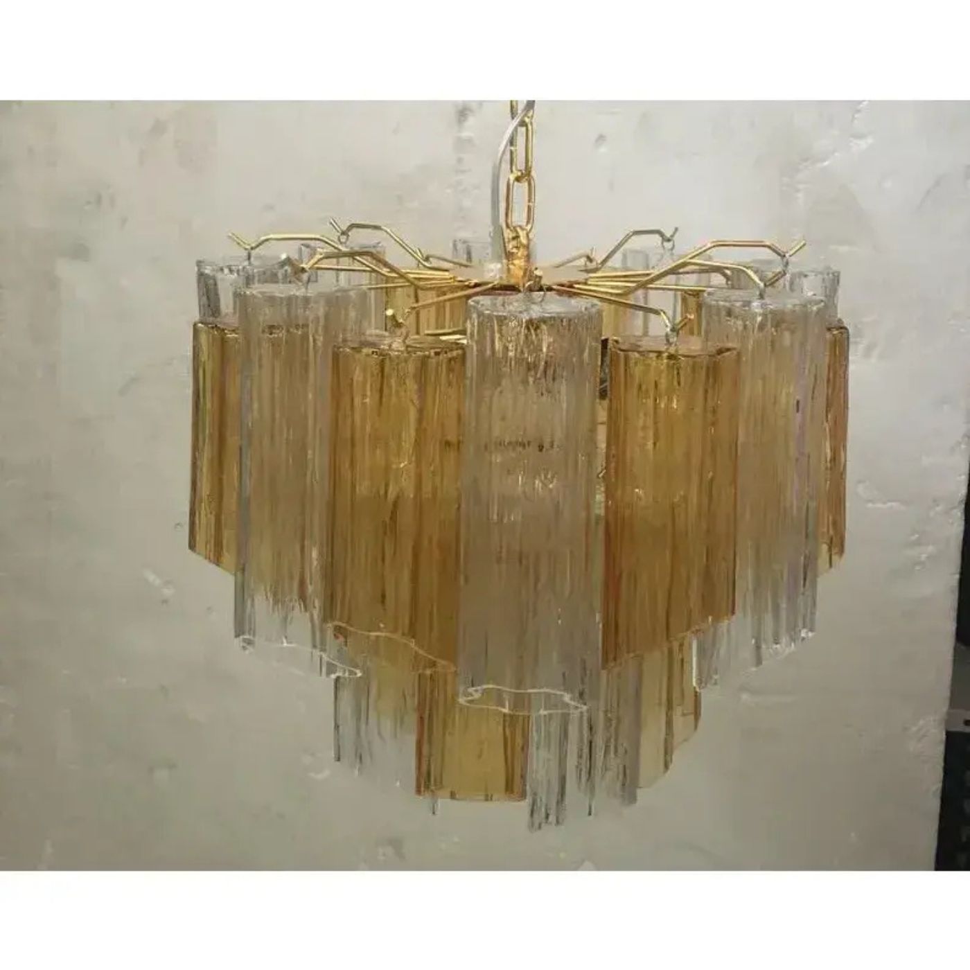 VORELLI Domenica Tronchi Murano Glass Staircase Chandelier - Tronchi Murano Glass image 6