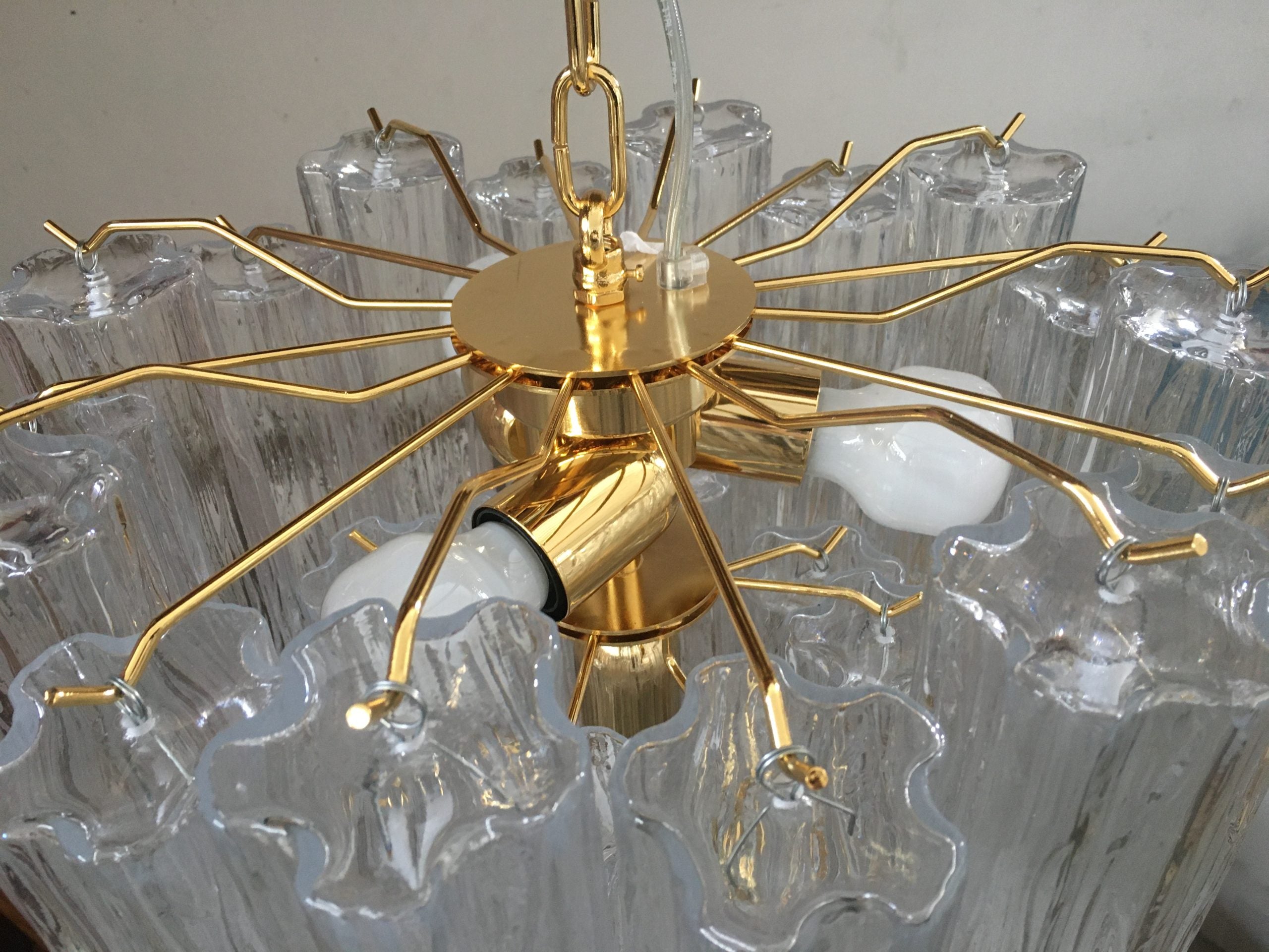 VORELLI Isadora Tronchi Murano Glass Circular Chandelier - Tronchi Murano Glass image 6