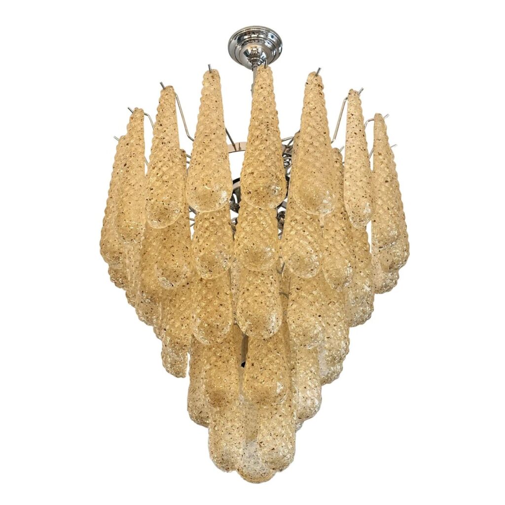 VORELLI Rimini Conchiglie Murano Shell Glass Circular Chandelier - Conchiglie Murano Shell Glass image 1